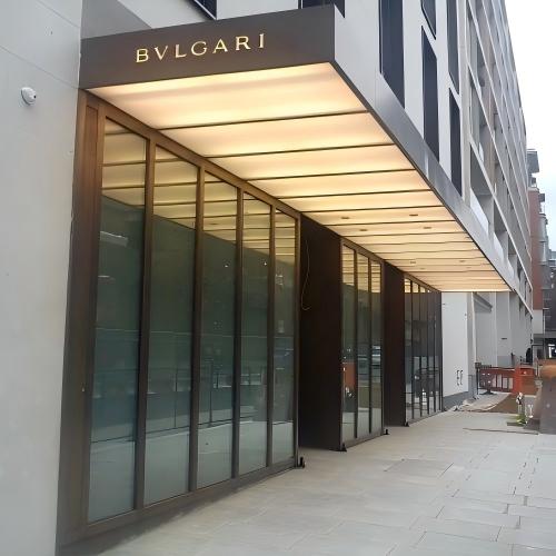 Commercial Aluminum Canopy Lamp Cover, Custom Size, Sun and Rain Protection