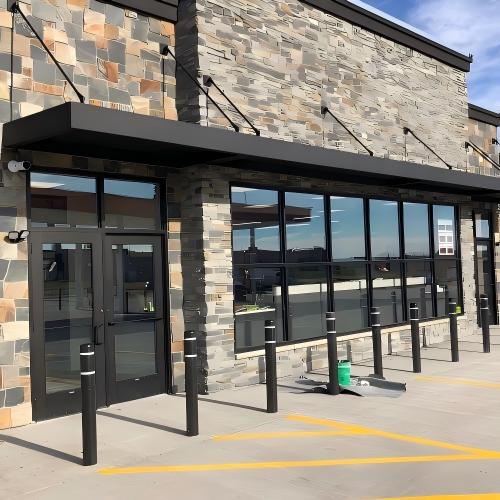 Custom Size Waterproof Aluminum Outdoor Canopy, Suspended Rod Entrance Awning