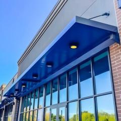 Commercial Aluminum Canopy Lamp Cover, Custom Size, Sun and Rain Protection