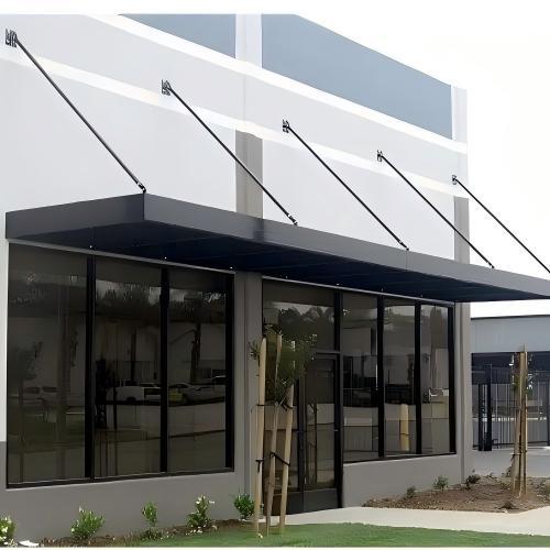 Custom Size Waterproof Aluminum Outdoor Canopy, Suspended Rod Entrance Awning