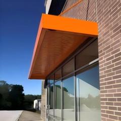 Minimalist Unique Design Orange Sprayed Aluminum Commercial Outdoor Canopy