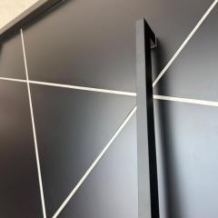 Modern tech-style metal entry doors for villas and apartments, custom sizes available