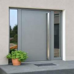 Premium Grey Matte Soft-Touch Cast Aluminum Entrance Door for Villas & Apartments