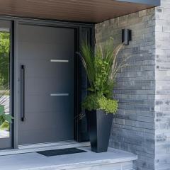 Niche High-End Minimalist Custom Size Metal Entry Door for Villas & Apartments