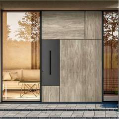 Luxury Modern Home & Villa Metal Entry Door, Customizable in Color and Size