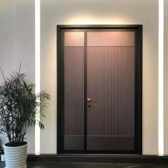 Modern Minimalist Metal Entry Door for Small Spaces, Custom Size Available