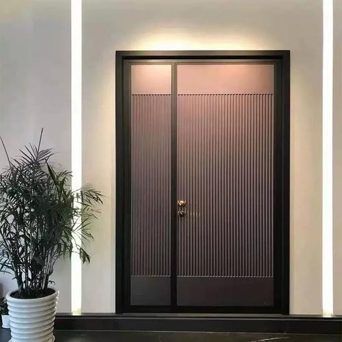 Modern Minimalist Metal Entry Door for Small Spaces, Custom Size Available