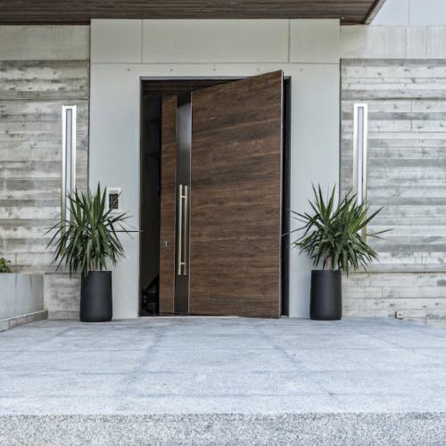 Luxury Modern Home & Villa Metal Entry Door, Customizable in Color and Size