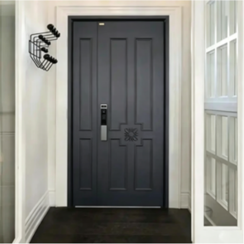 Modern Minimalist Metal Entry Door for Small Spaces, Custom Size Available