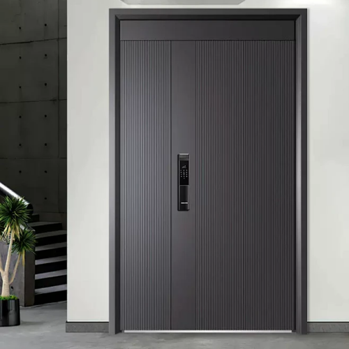 Modern Minimalist Metal Entry Door for Small Spaces, Custom Size Available