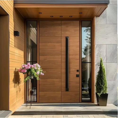 Luxury Modern Home &amp; Villa Metal Entry Door, Customizable in Color and Size