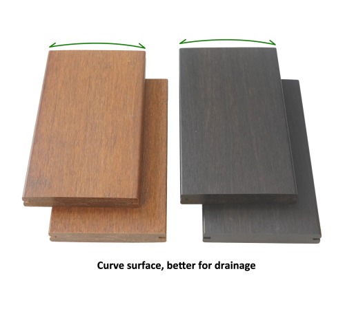 Curve surface Exterior Bamboo Deck, terrace board.