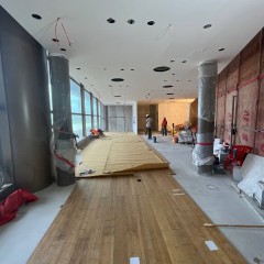 Terrasse extérieure en bambou, planche de terrasse, couleur bois teck