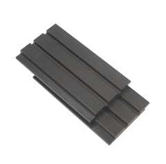 Revestimiento de bambú para exteriores con carbonización profunda, fachada de bambú con ranuras traslapadas, revestimiento exterior de madera