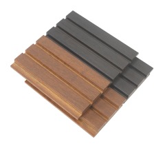 Revestimiento de bambú para exteriores con carbonización profunda, fachada de bambú con ranuras traslapadas, revestimiento exterior de madera