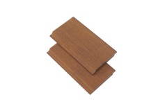 Revestimiento de bambú para exteriores con carbonización profunda, fachada de bambú con ranuras traslapadas, revestimiento exterior de madera