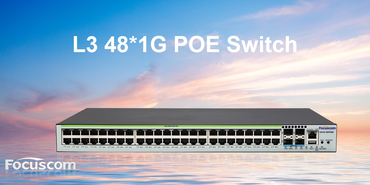 48-Port PoE+ Switch with 10G Uplinks: Handling High Power and Heavy Traffic