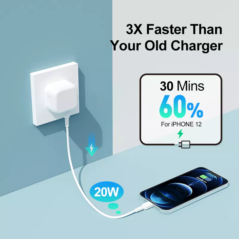 2022 New technology OEM ODM Fast Charger PD 40w 65W USB C iPhone Chargers Dual Type C Port For 20w iPhone Charger Fast Charging Wholesale Price