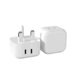 2022 New technology OEM ODM Fast Charger PD 40w 65W USB C iPhone Chargers Dual Type C Port For 20w iPhone Charger Fast Charging Wholesale Price