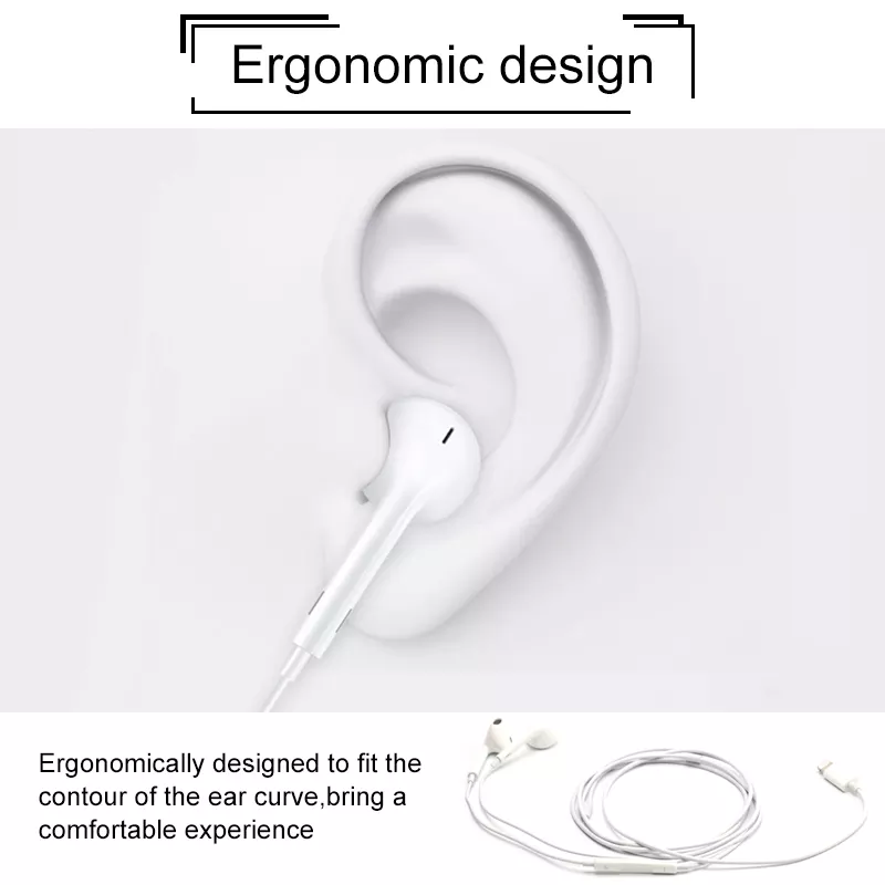 Best selling Handfree Earphone With Mic For iPhone Wired OEM Earphone Wholesale Price