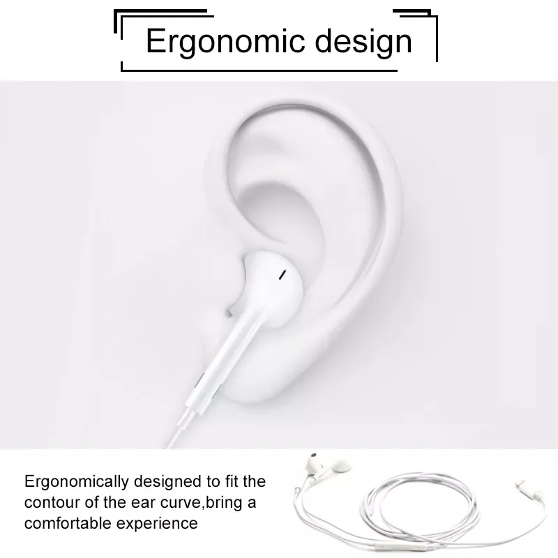 Best selling Handfree Earphone With Mic For iPhone Wired OEM Earphone Wholesale Price