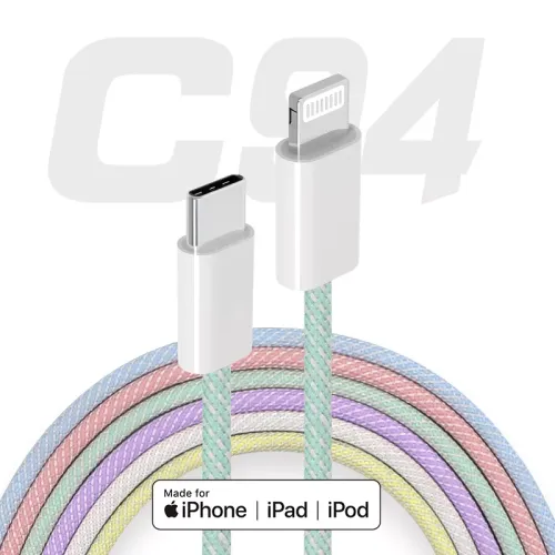 Lightning Cables Wholesale Price Color Nylon Lightning To USB-C Fast Charging Cord China Factory Mfi Certified For Apple iPhone iPad From China Factory