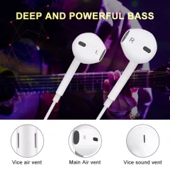 Best selling Handfree Earphone With Mic For iPhone Wired OEM Earphone Wholesale Price