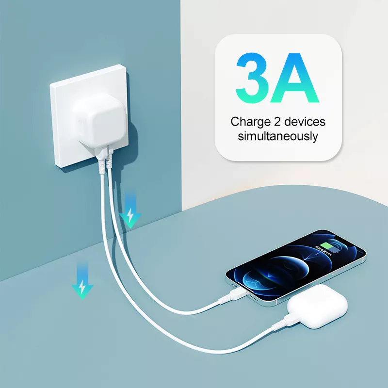 2022 New technology OEM ODM Fast Charger PD 40w 65W USB C iPhone Chargers Dual Type C Port For 20w iPhone Charger Fast Charging Wholesale Price