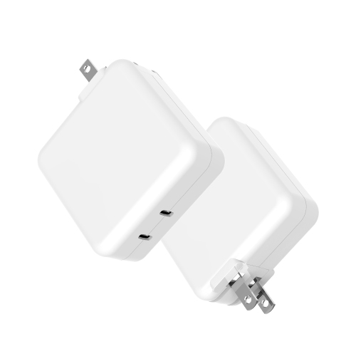 65W 2 Port Type-C Power Adapter for MacBook USB C Port Charger