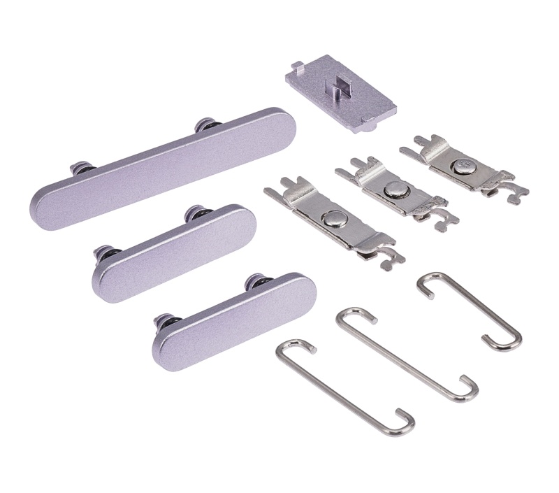 Hard Buttons (Power / Volume / Switch) Compatible For iPhone 14 / 14 Plus (Purple)