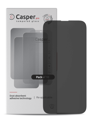 Casper Pro Tempered Glass Compatible For iPhone 14 Pro (10 Pack) (Privacy)