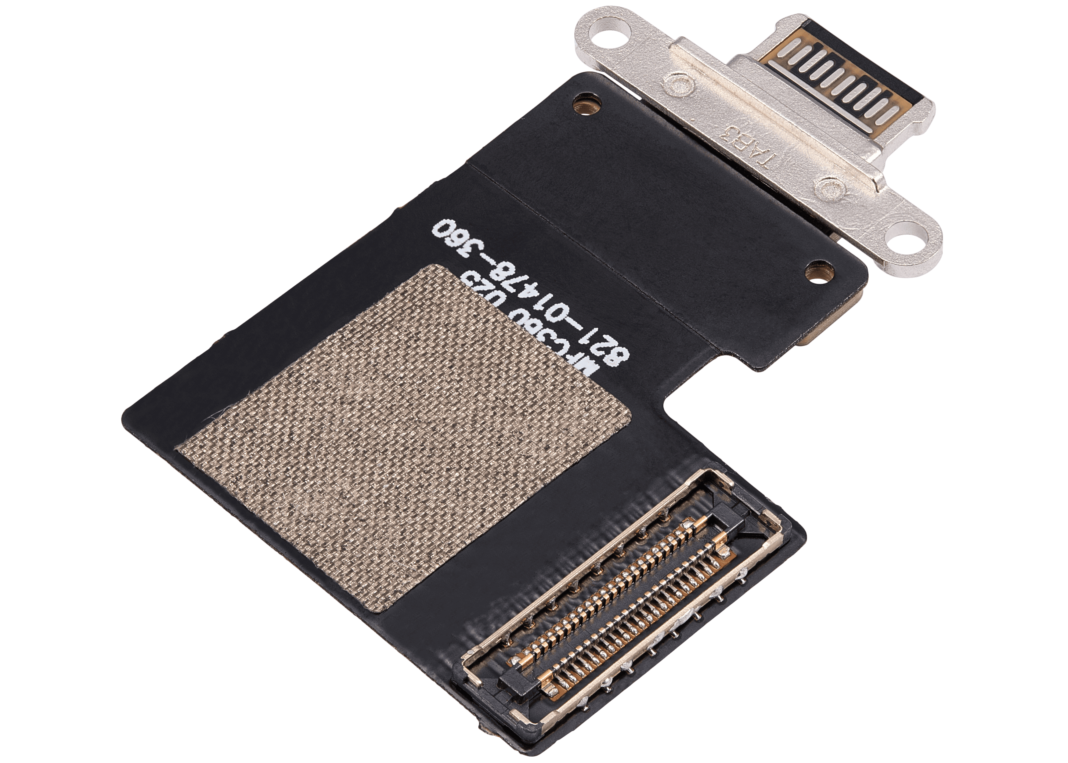 Charging Port Flex Cable Compatible For iPad Pro 12.9" 3rd Gen (2018) / 4th Gen (2020) / iPad Pro 11" 1st Gen (2018) / Pro 11" 2nd Gen (2020) (Aftermarket Plus) (Black)