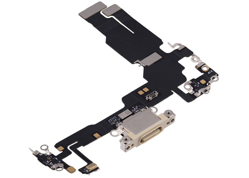 Charging Port Flex Cable Compatible For iPhone 15 (Premium) (Yellow)