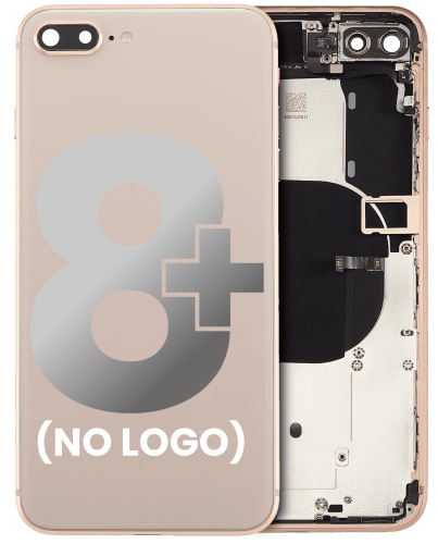 Back Housing W/ Small Components Pre-Installed Compatible For iPhone 8 Plus (No Logo) (Aftermarket Plus) (Gold)
