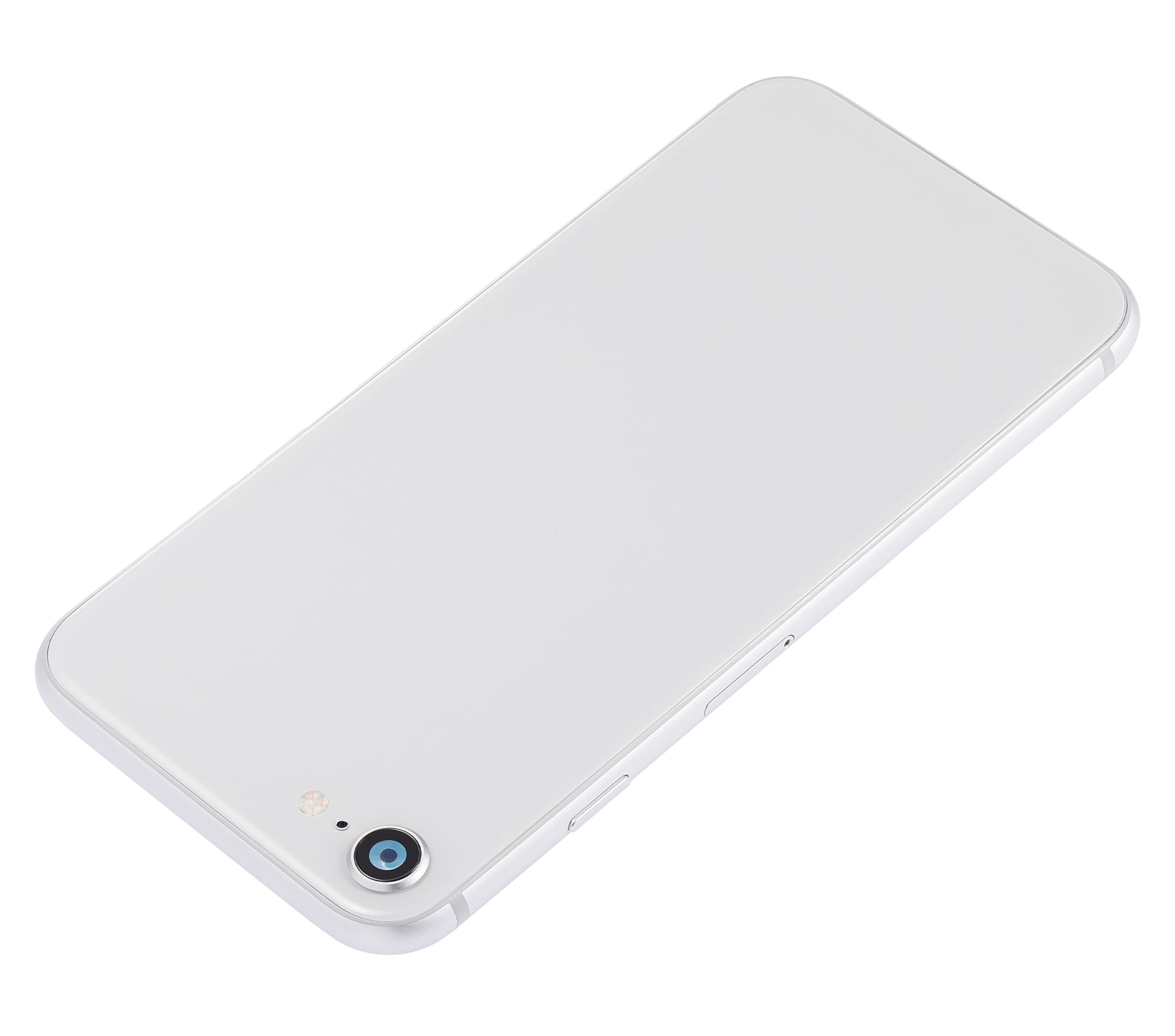 Back Housing W/ Small Components Pre-Installed Compatible For iPhone 8 (No Logo) (Aftermarket Plus) (Silver)