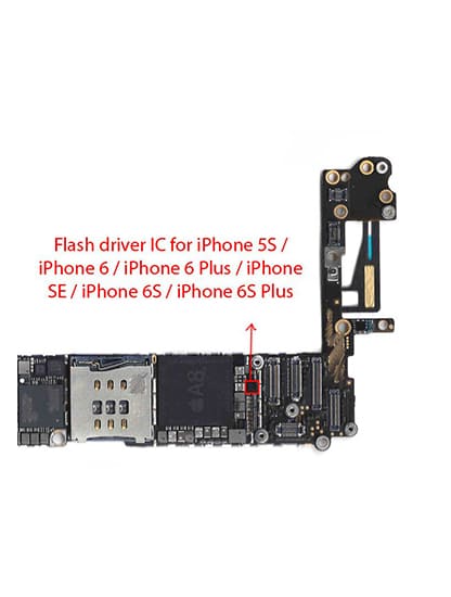 Flash Driver IC Compatible For iPhone 5S / 6 / 6 Plus / SE (2016) / 6S / 6S Plus (U17 / U1602 / U3300 / 65DL 64A1 20 Pins / LM3564A1TMX)