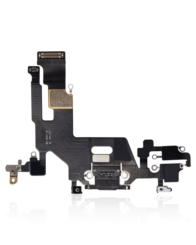 Charging Port Flex Cable Compatible For iPhone 11 (Used OEM Pull) (Black)