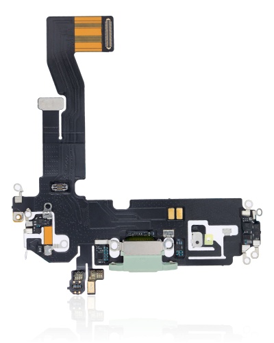 Charging Port Flex Cable Compatible For iPhone 12 / 12 Pro (Aftermarket Plus) (Green)