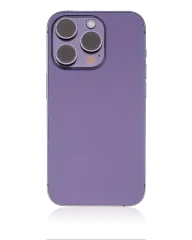 Back Housing W/ Small Pre-Installed Compatible For iPhone 14 Pro (U.S Version) (Used OEM Pull: Grade C) (Deep Purple)