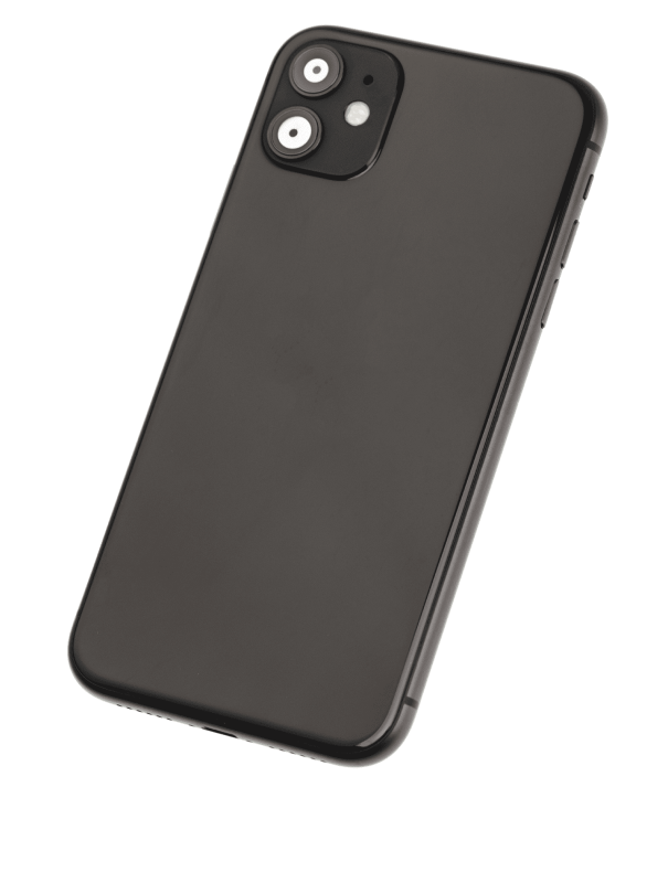 Back Housing W/ Small Components Pre-Installed Compatible For iPhone 11 (Used OEM Pull: Grade B) (Black)