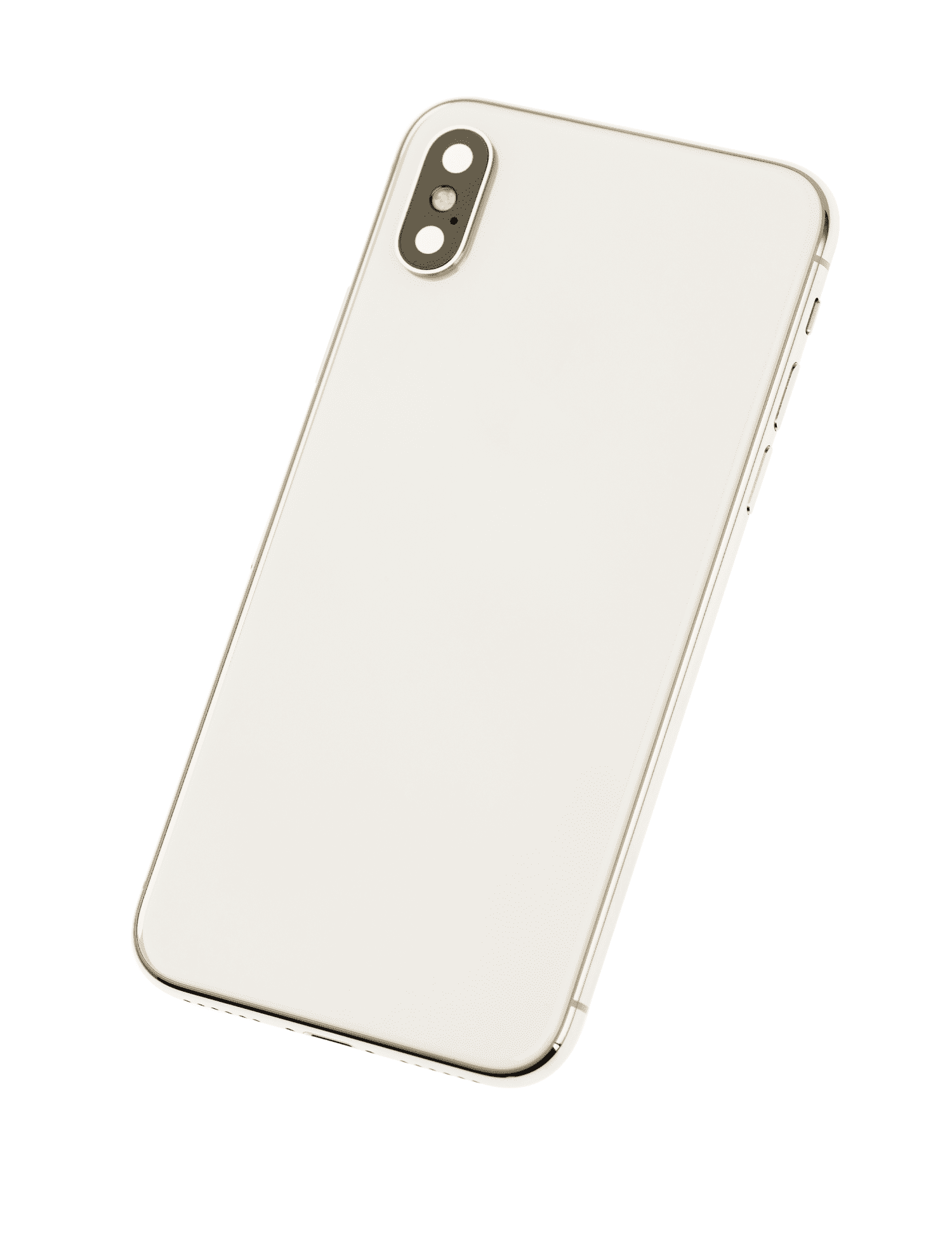 Back Housing W/ Small Components Pre-Installed Compatible For iPhone X (Used OEM Pull: Grade B) (Silver)