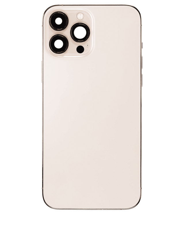 Back Housing W/ Small Components Pre-Installed Compatible For iPhone 13 Pro Max (US Version) (Used OEM Pull: Grade B) (Gold)