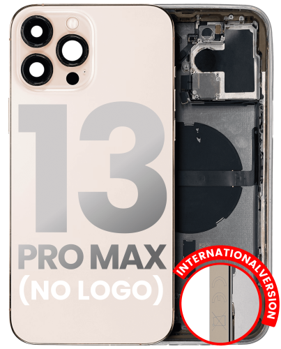 Back Housing W/ Small Components Pre-Installed Compatible For iPhone 13 Pro Max (No Logo) (Aftermarket Plus) (International Version) (Gold)