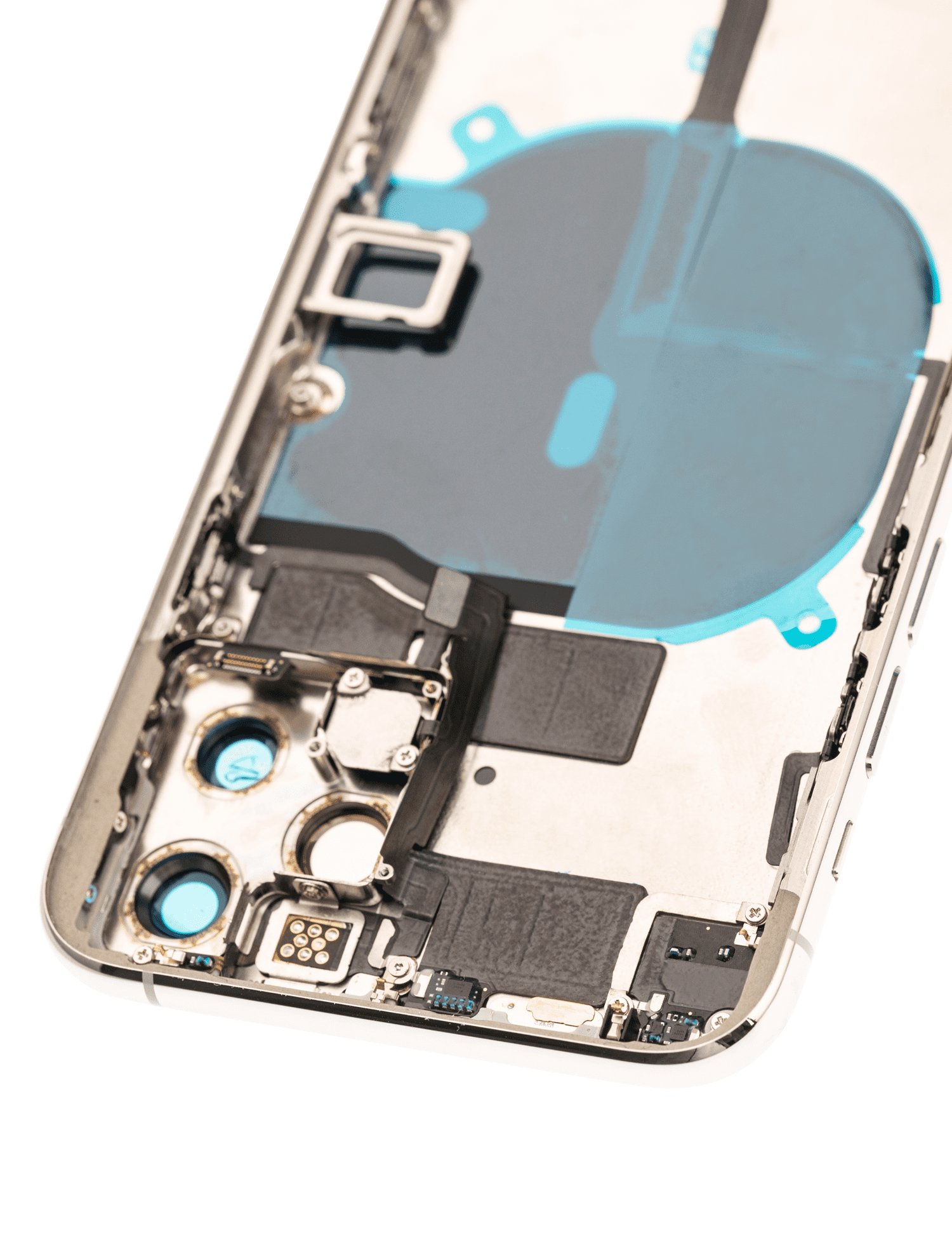 Back Housing W/ Small Components Pre-Installed Compatible For iPhone 11 Pro (Used OEM Pull: Grade A) (Silver)