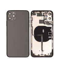 Back Housing W/ Small Components Pre-Installed Compatible For iPhone 11 Pro Max (Used OEM Pull: Grade C) (Space Gray)