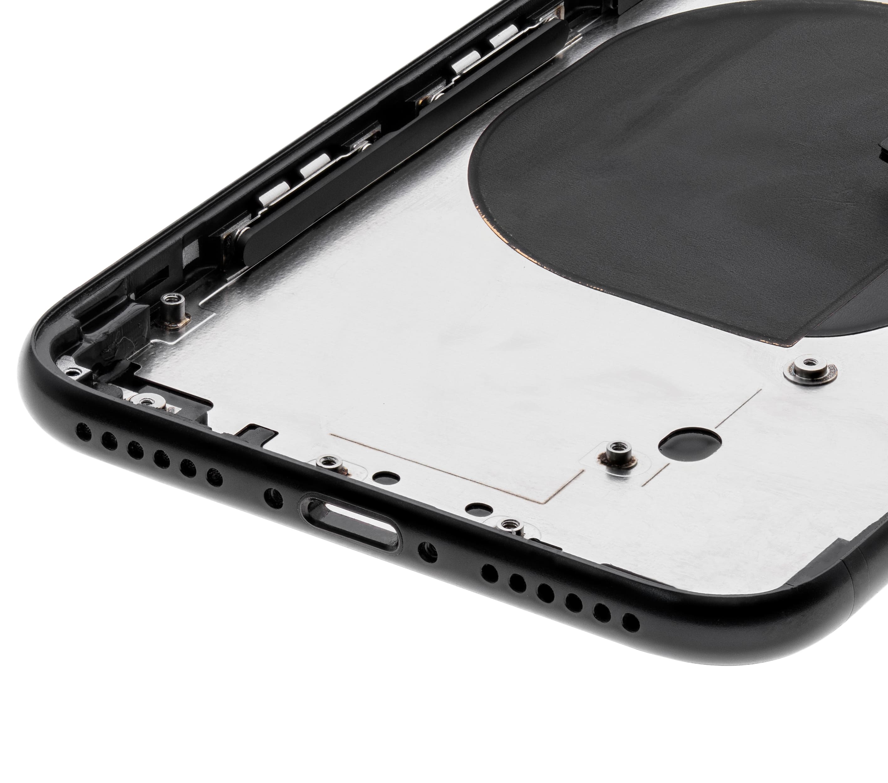 Back Housing W/ Small Components Pre-Installed Compatible For iPhone SE (2020) (Used OEM Pull: Grade C) (Black)
