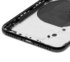 Back Housing W/ Small Components Pre-Installed Compatible For iPhone SE (2020) (Used OEM Pull: Grade C) (Black)