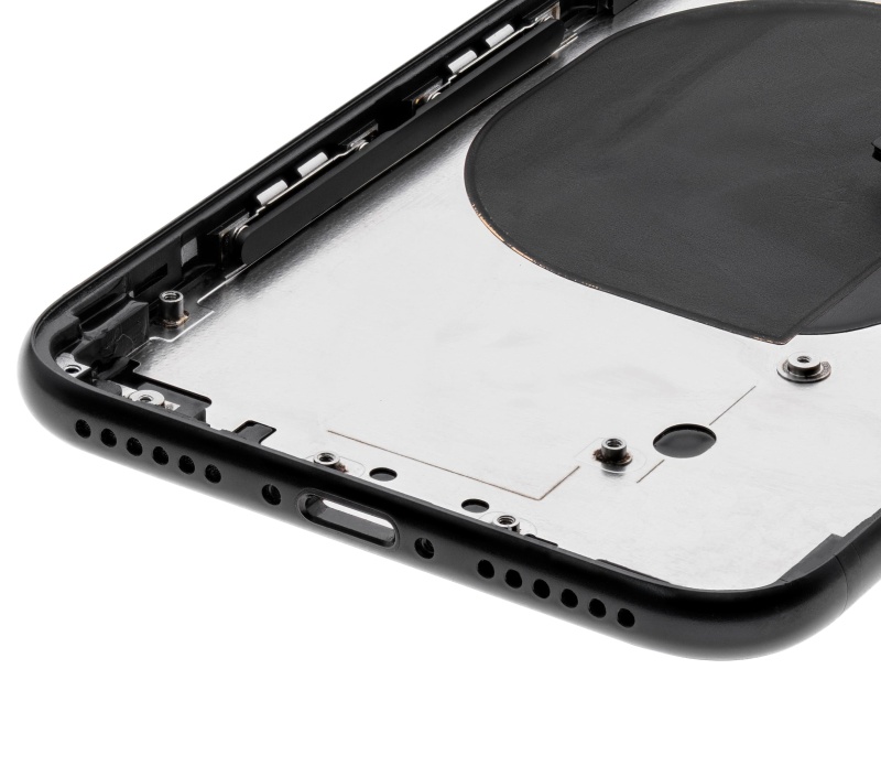 Back Housing W/ Small Components Pre-Installed Compatible For iPhone SE (2020) (Used OEM Pull: Grade C) (Black)