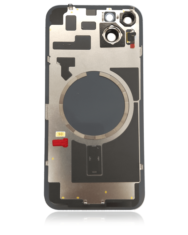 Back Glass With Steel Plate With MagSafe Magnet Pre-Installed Compatible For iPhone 14 Plus (Starlight) (No Logo)