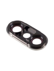 Back Camera Lens With Bracket & Bezel Compatible For iPhone X (Silver)